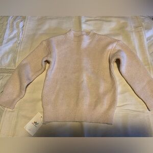 Weijiao Kids, new girls light pink sweater, Size 110 (US 4T).